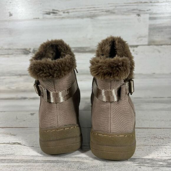 BareTraps Women's Avita Cold Weather Ankle Booties Faux‎ Fur Line Brown 6M - Picture 3 of 8